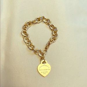 7 inch Tiffany&Co. Heart Tag Charm Bracelet